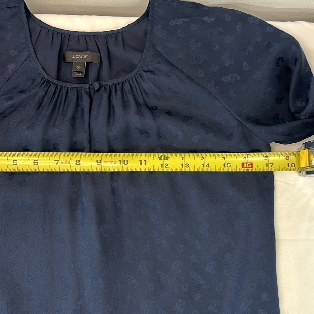 J.Crew Silk 3/4 Sleeve Shift Dress Size 00 - Picture 4 of 6